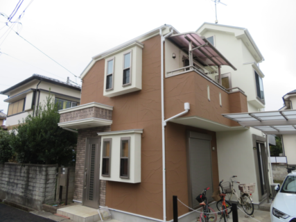 西東京市T様邸で屋根外壁塗装（外壁デコラフレッシュ）